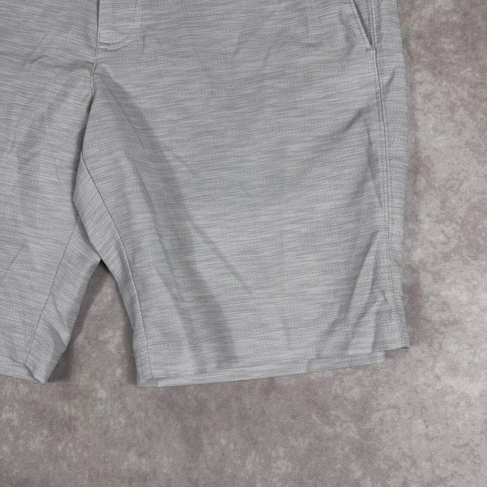 Callaway Golf Shorts Performance Stretch Chevron Textured 32 Grey Mens Active‎